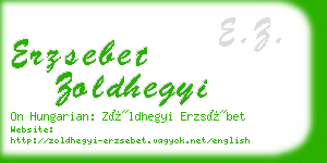 erzsebet zoldhegyi business card